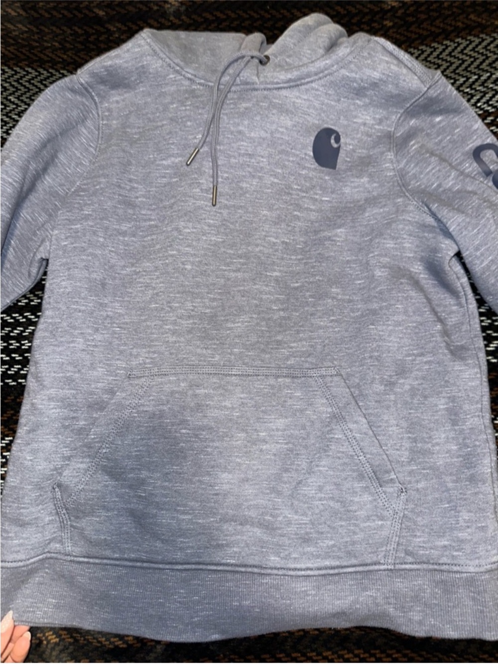 Carhartt blue grey Pullover Hoodie with Logo